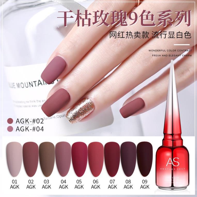 Sơn Gel AS vỏ đỏ Mã AGK ( Cam Kết Chính Hãng - làm khô sơn gel bằng máy hơ uvled )