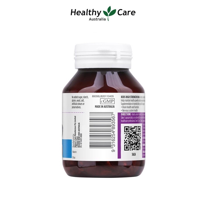 DHA Healthy Care Viên Uống Bổ Sung DHA Cho Bé Từ 4 Tháng Tuổi - CHUẨN ÚC