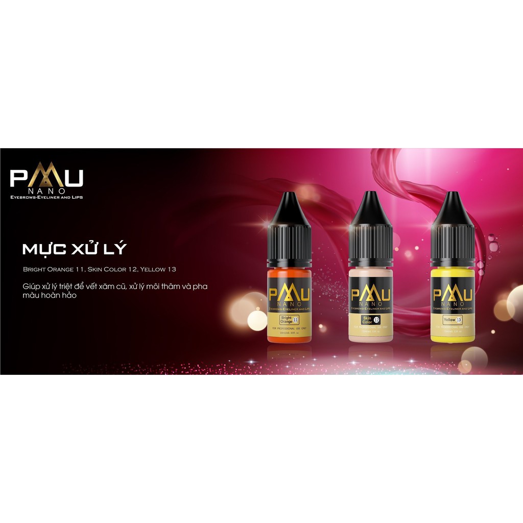 [CHÍNH HÃNG] Mực PMU , Size mini 3,3ml , Fullsize 10ml