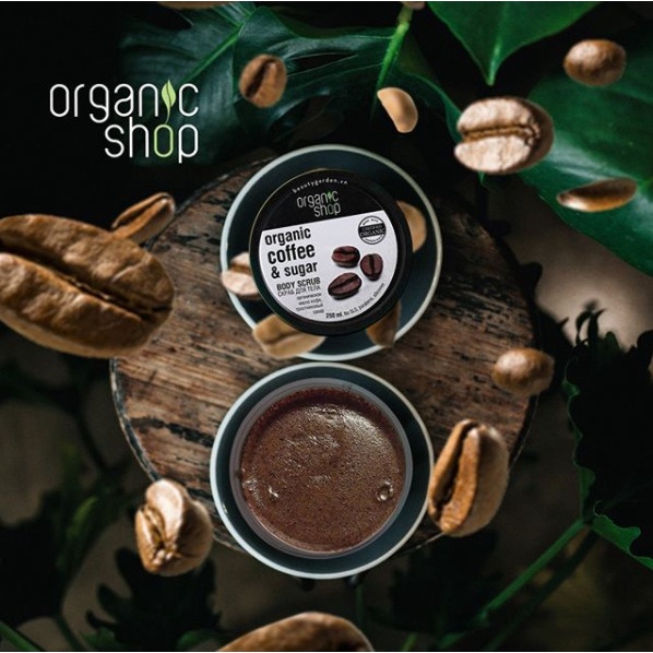 Tẩy Tế Bào Chết Toàn Thân Organic Shop Organic Coffee &amp; Sugar Body Scrub 250ml - Hương Cafe