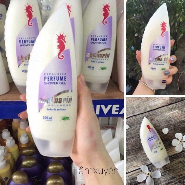 Sữa Tắm Cá Ngựa Algemarin Perfume 300ml Của Đức   mùi thươm ngọt dịu ,nuôi dưỡng làn da trắng sáng ,mịn màng