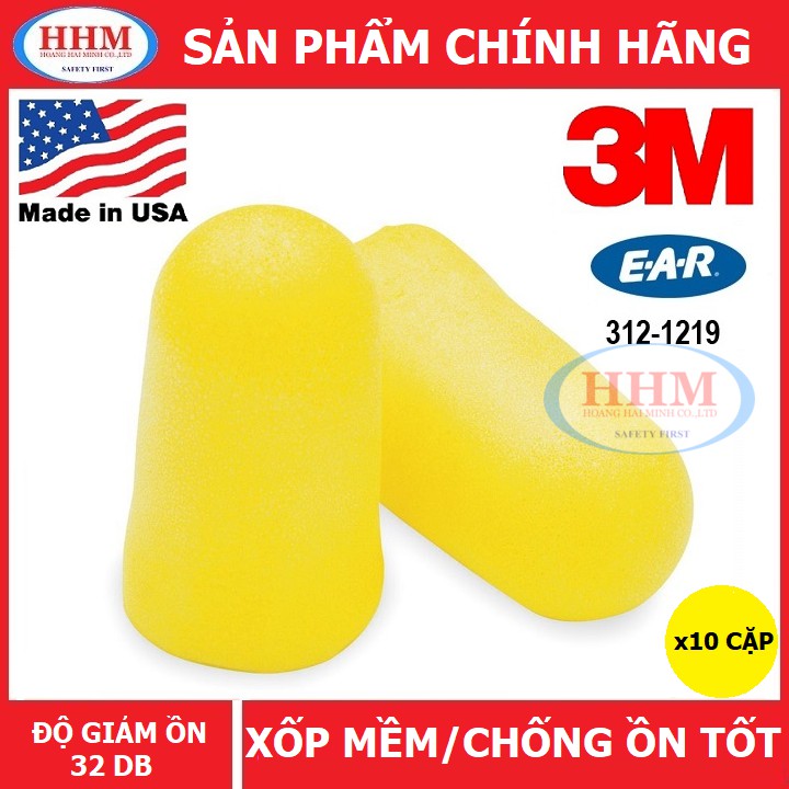 Nút tai chống ồn 3M 312-1219 chống ồn tốt, êm tai, dễ dàng sử dụng