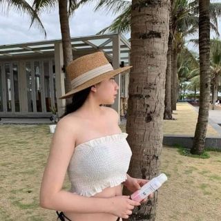 Mũ cói phối vành lụa (fa150)
