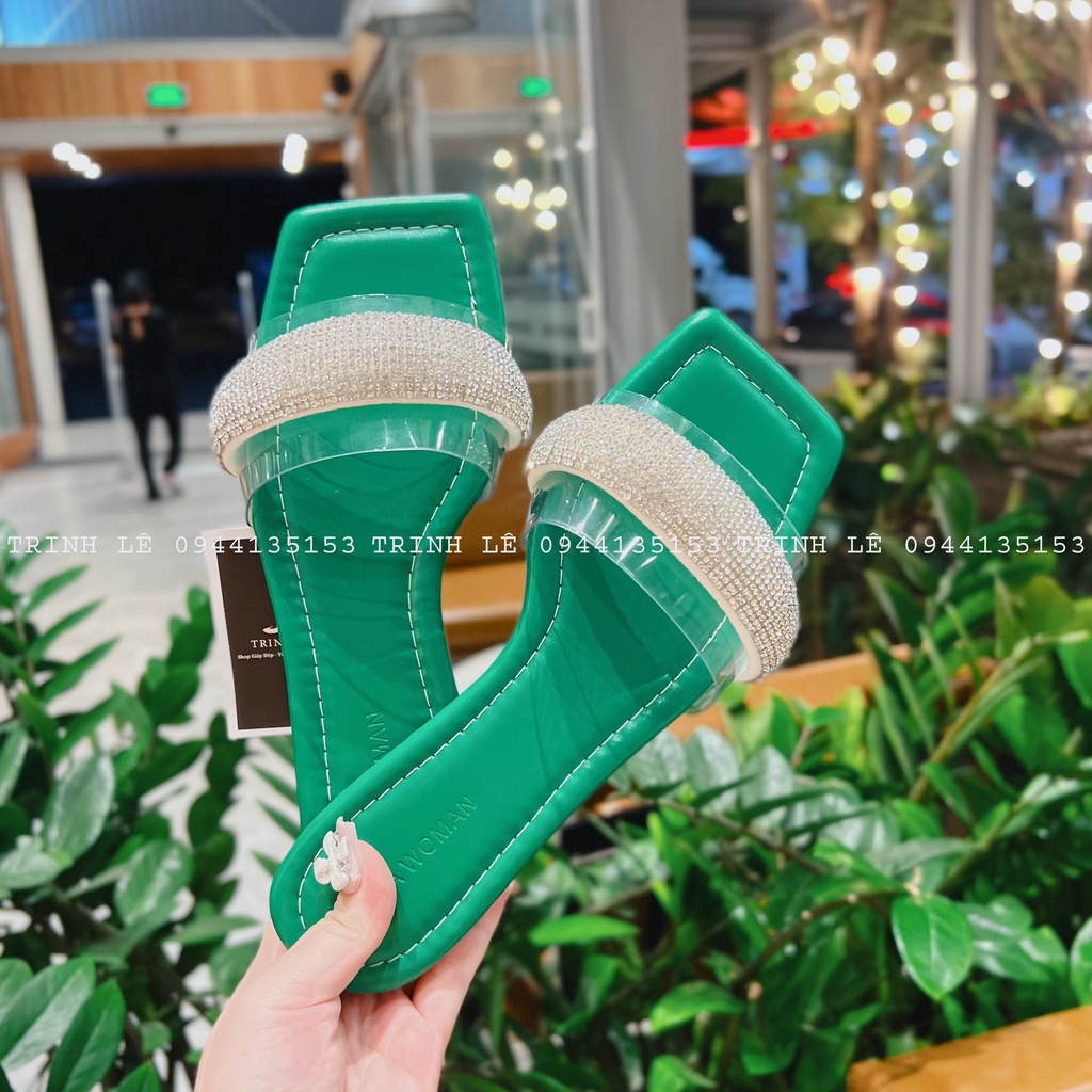 DÉP QUAI NGANG NỮ ĐÍNH ĐÁ TRINH LÊ SHOP GIÀY DÉP TL04
