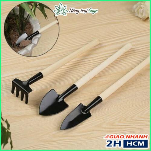 Dụng Cụ Làm Vườn Mini 3 Món Tiện Dụng, Nhỏ Gọn - Nông Trại Sago