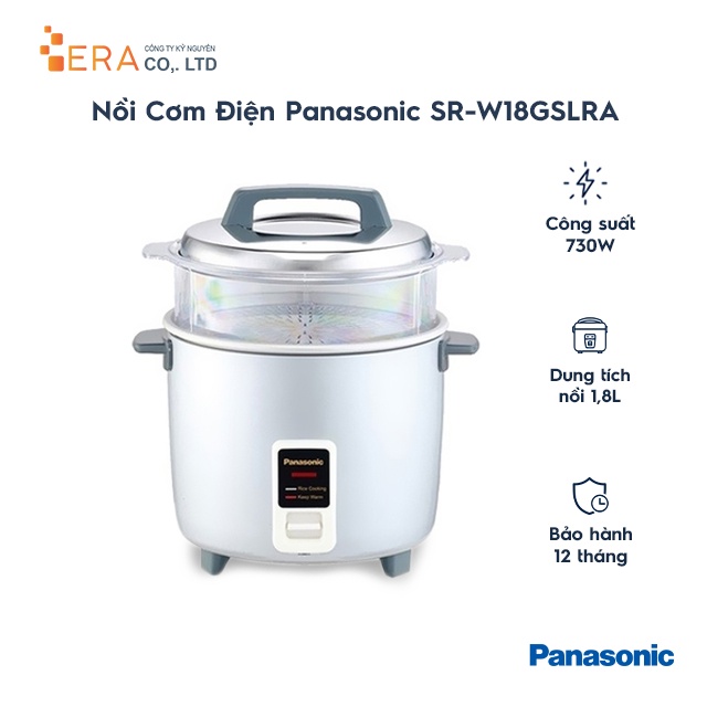 [Mã ELHADEV giảm 4% đơn 300K] Nồi cơm điện Panasonic PANC-SR-W18GSLRA