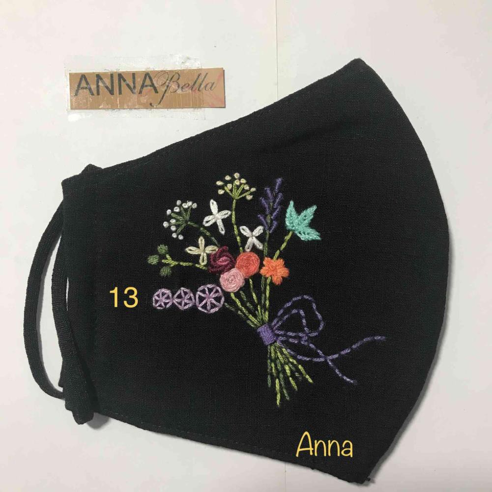 [FREESHIP] Khẩu trang thêu tay vải linen chống bụi AN55 | BigBuy360 - bigbuy360.vn