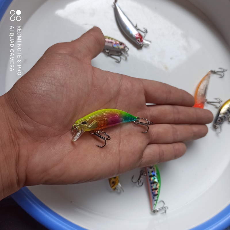Mồi giả câu lure cá chày suối cá mương Mi 50SS minnow 5cm/5gr