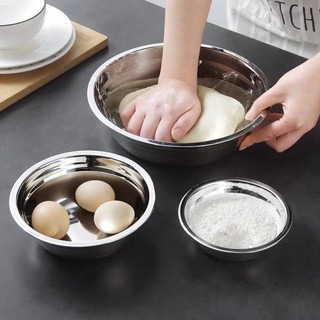 Âu trộn bột inox kt 22-28cm