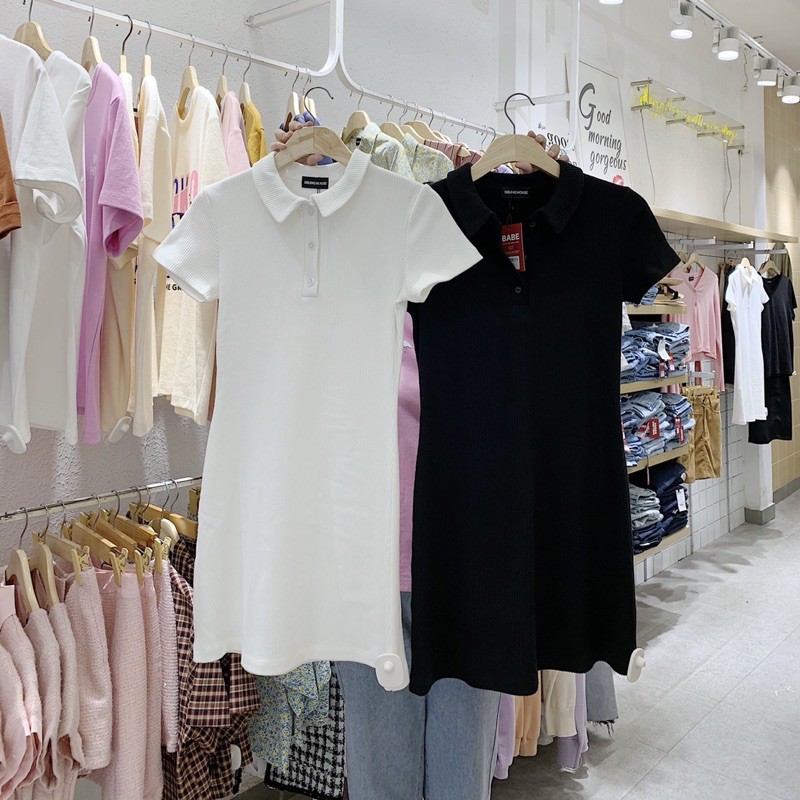 Sibling House - Đầm polo thun dáng suông ngắn tay Polo dress | BigBuy360 - bigbuy360.vn