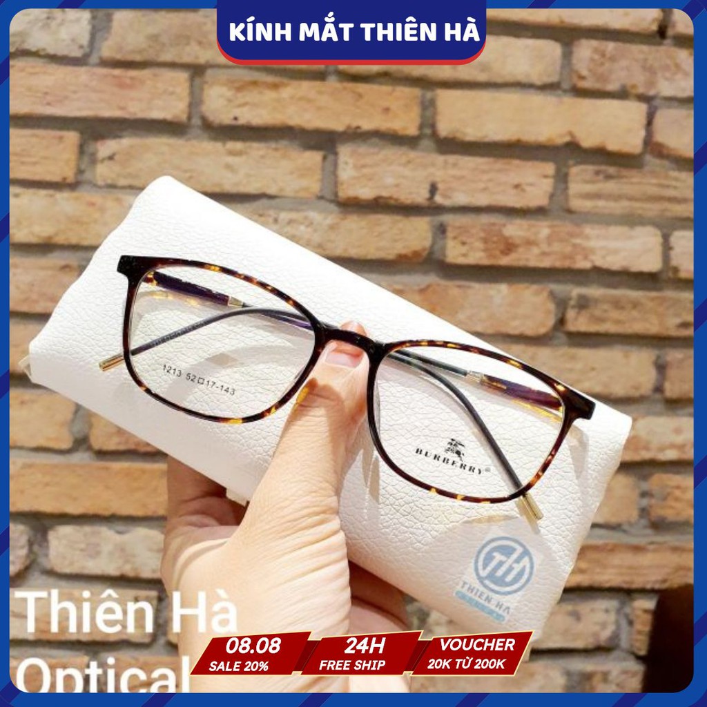 Gọng kính nữ dáng vuông nhựa nhẹ dẻo đàn hồi Kính Mắt Thiên Hà TH1213