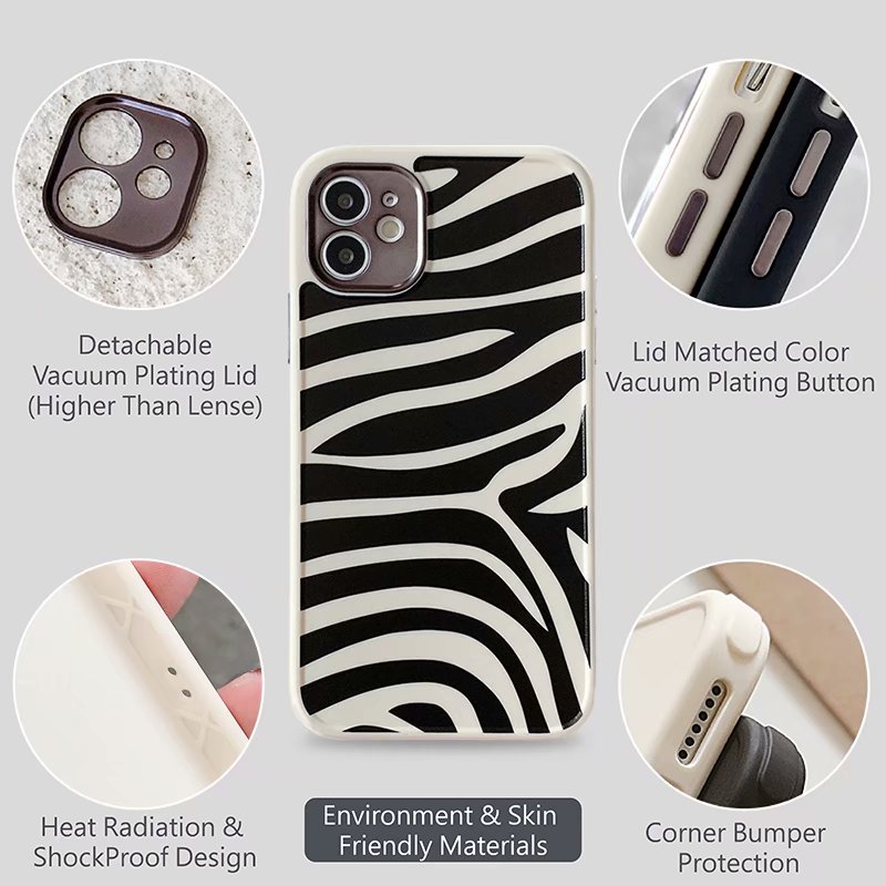 Ốp Lưng Mềm Họa Tiết Sọc Ngựa Vằn Cho Iphone 12pro Max 12mini 11pro Max X Xs Max Xr Se 2020 7 8 Plus | BigBuy360 - bigbuy360.vn