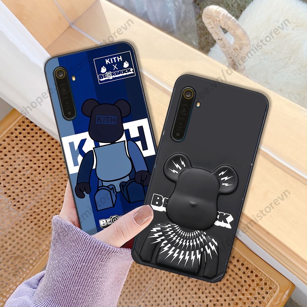 Ốp lưng Realme 6 / 6 Pro hình kaws, kith, bear brick nổi 3D phong cách độc đáo