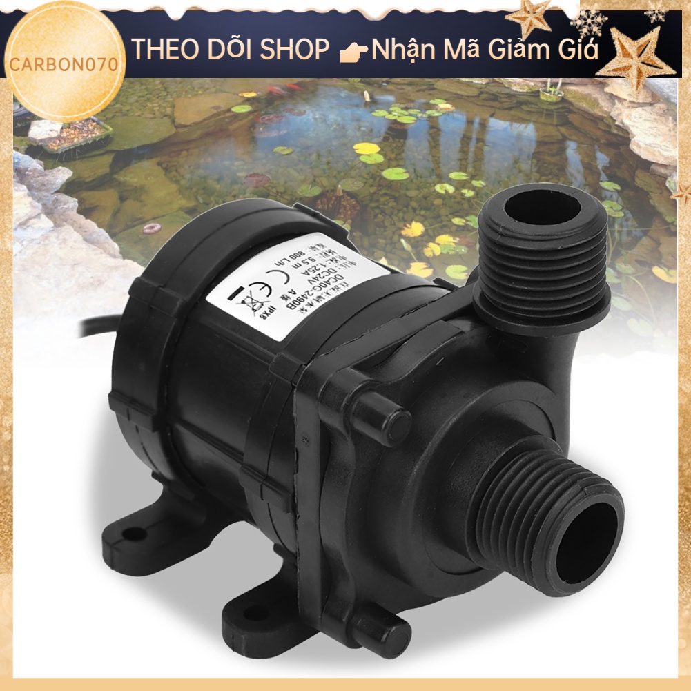 🌟Hàng HOT Máy bơm nước DC không chổi than mini DC 24V 750L / H cho đài phun nước chìm cực kỳ yên tĩnh【Carbon070】