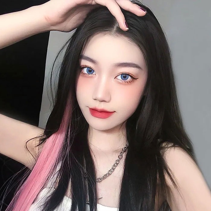 Tóc giả kẹp phím highlight Khami Beauty, đủ màu, dài 60cm