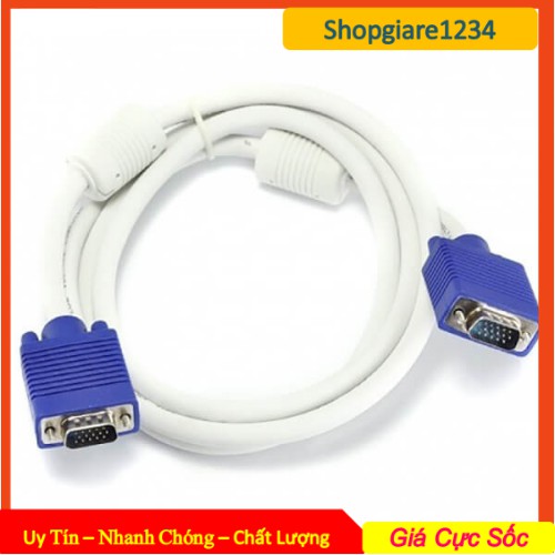 Cáp vga 1,5m trắng (Loại tốt)