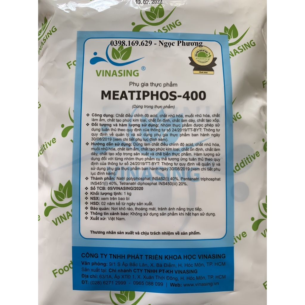 Phụ gia làm giò, chả, xúc xích, bò viên,.. - tạo giòn dai cơ bản cho chả lụa Meatiphos 400