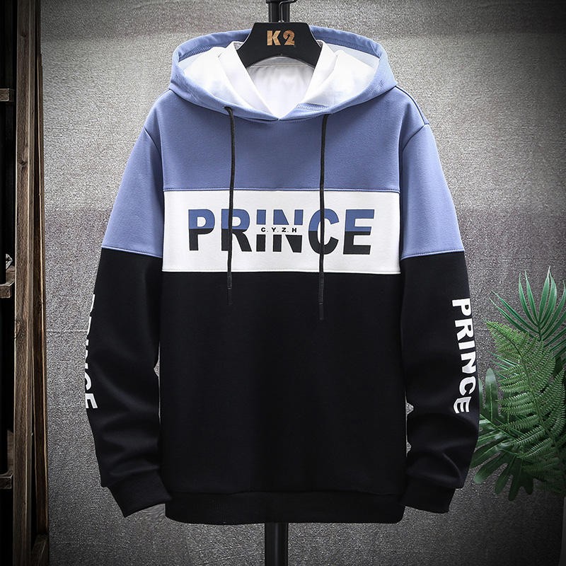 Áo Hoodie Nỉ Nam Nữ Mũ Trùm Đầu Họa Tiết Chữ PRINCE Phối Màu Sành Điệu Zenkonam MEN TOP 174 (Xanh dương)