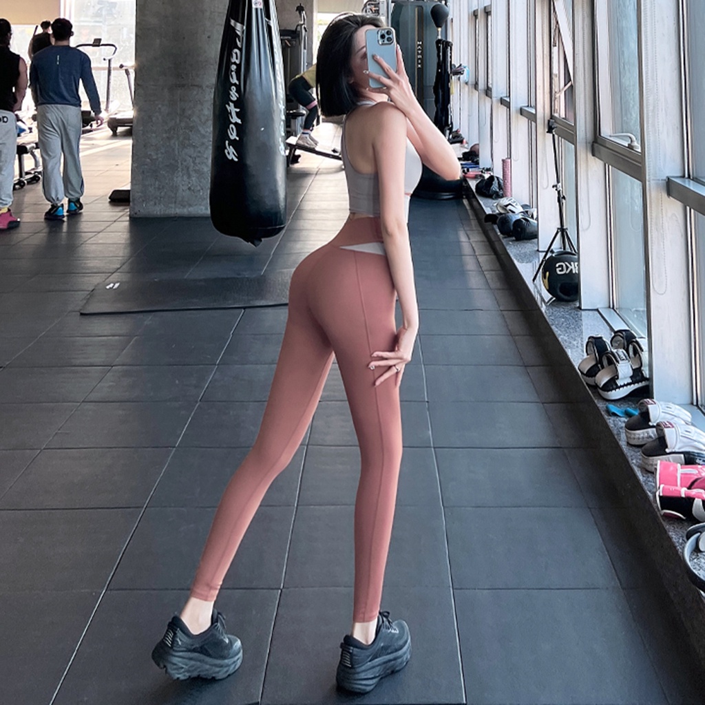 Bộ quần áo tập gym yoga nữ cao cấp 25% spandex AMIN AM052 có mút ngực co dãn 4 chiều nâng mông đồ tập gym yoga nữ