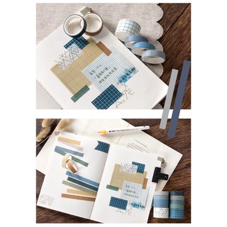 Washi Tape basic bộ 10 cuộn nông trại mây băng dính trang trí sổ, album, góc học tập