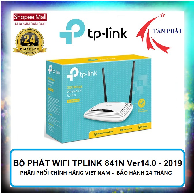 [BH Chính Hãng 24 Tháng] Bộ Phát Wifi TPLINK WR 841N 300Mbps Ver 14.0 | BigBuy360 - bigbuy360.vn