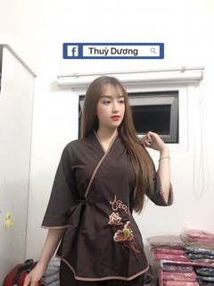 Đồ lam cột xéo ( hình thật shop chụp )