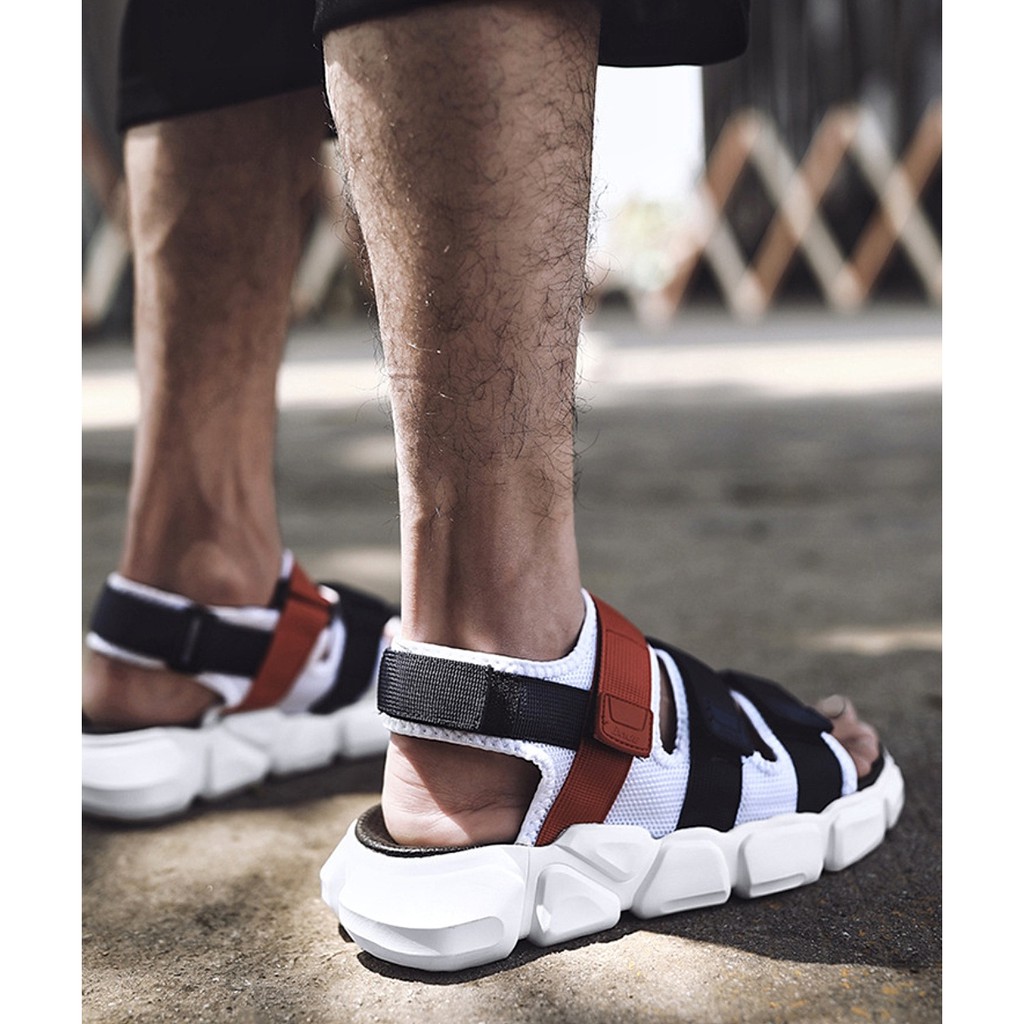 Sandal nam quai ngang <Phối đồ bao đẹp> - Dép quai hậu SD220 đế dày - Mới nhất