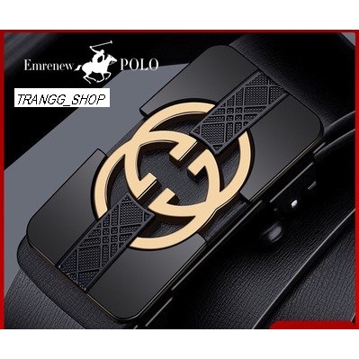 Thắt Lưng Nam Da Bò Cao Cấp Emrenew Polo 2 Lớp Full Hộp Đựng Mặt Khóa Hợp Kim