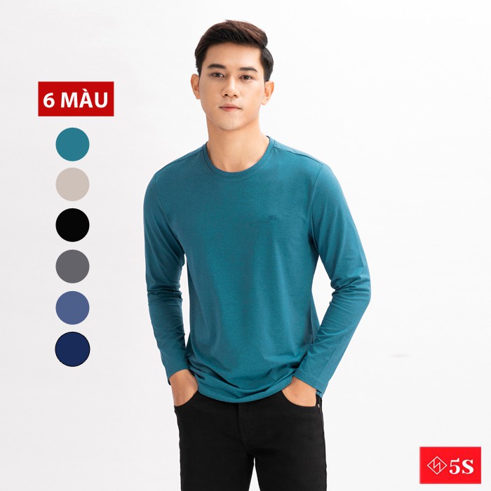 Áo Thun Nam Cổ Tròn 5S Dài Tay (6 màu), Chất Cotton Cao Cấp, Không Phai Màu, Co Giãn Tốt, Phom Dáng Trẻ Trung | BigBuy360 - bigbuy360.vn