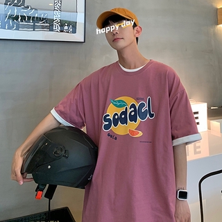 Áo thun cotton ngắn tay phối màu sắc độc đáo dành cho cặp đôi