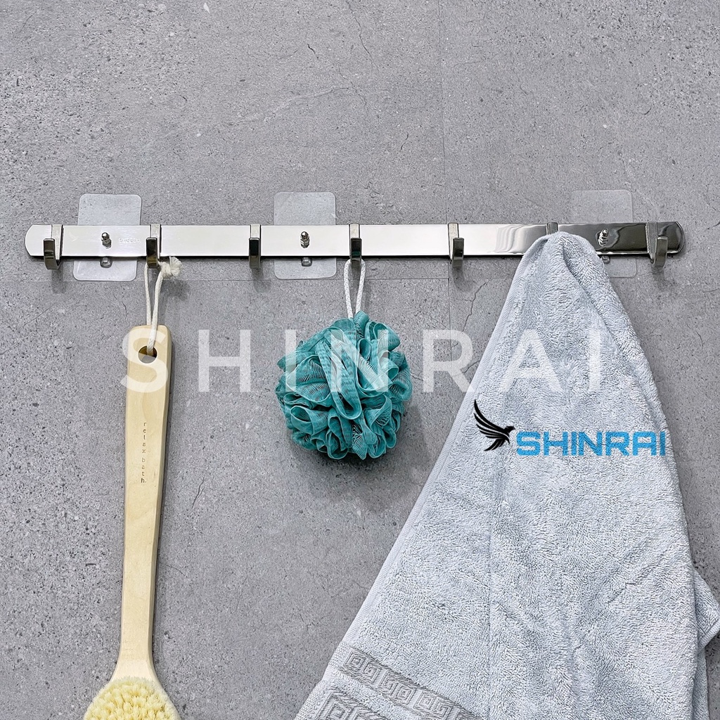 ( Dán Tường ) Móc Treo Đồ Sau Cửa , Bếp , Móc Treo Quần Áo Nhà Tắm INOX SUS304 MD07