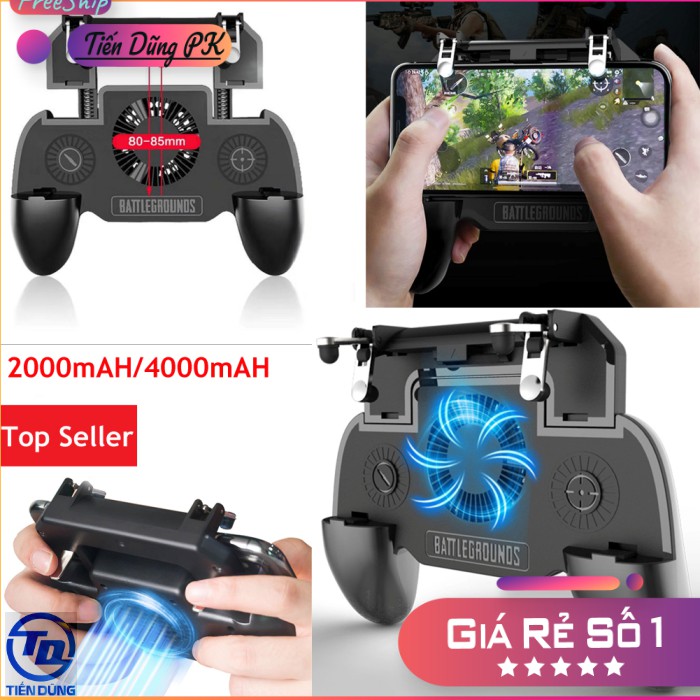 Tay Cầm Chơi Game 2000MAh SR Kiêm Sạc Và Quạt tản nhiệt chơi Game PUBG,Liên Quân,...