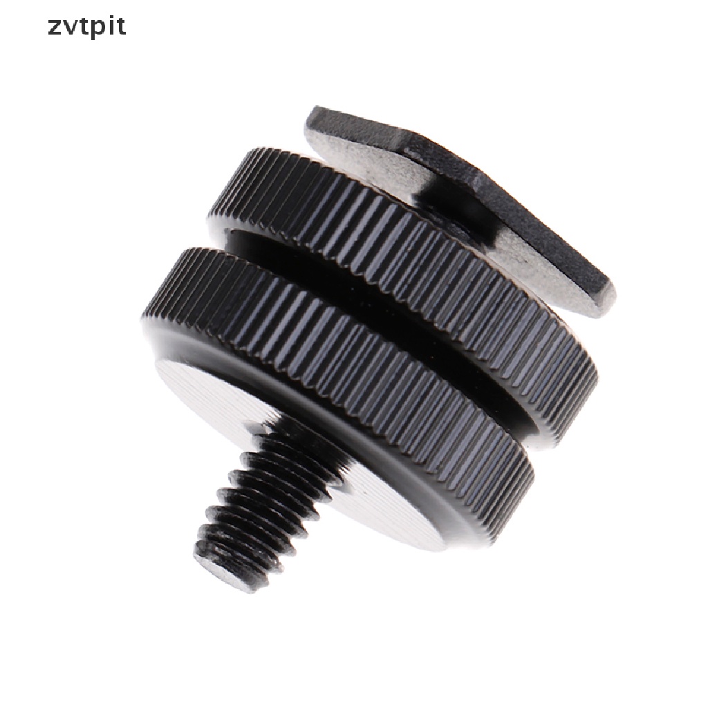 [ZVPT] 1/4 inch dual nut tripod mount screw to flash camera hot shoe adapter DSF