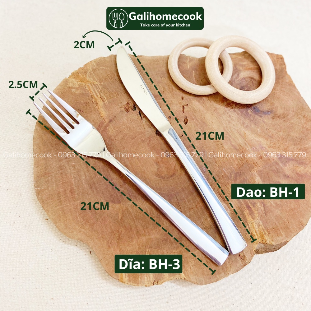 [CÓ BÁN LẺ] Bộ DAO THÌA DĨA (MUỖNG NĨA) ăn bít tết inox 304 phong cách Châu Âu cao cấp | GaliHomecook