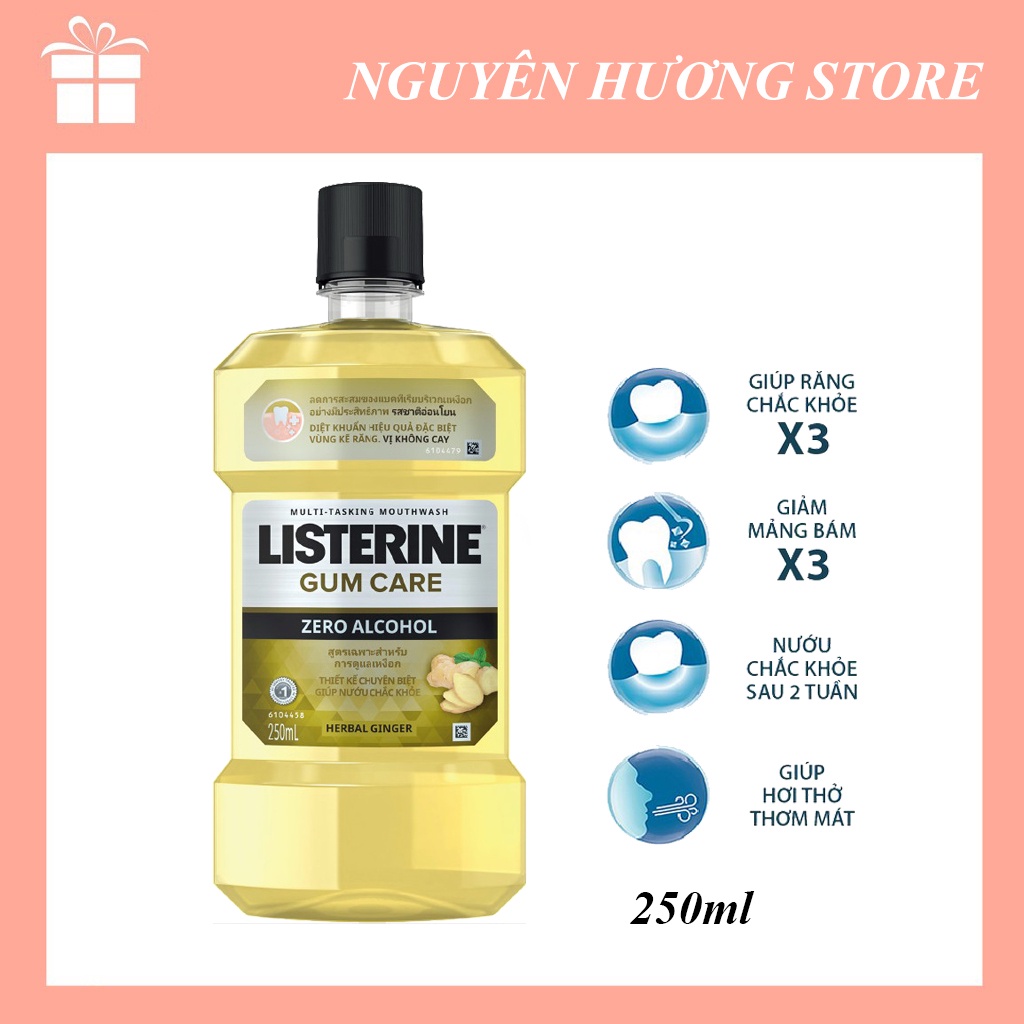 Nước Súc Miệng Listerine Gum Care Giúp Nướu Chắc Khỏe - Dung Tích 250ml