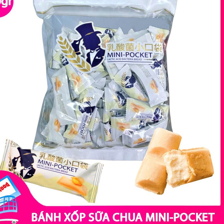 Bánh Xốp Sữa Chua Mini Pocket - TÚI  400gr - ĂN VẶT SIÊU NGON