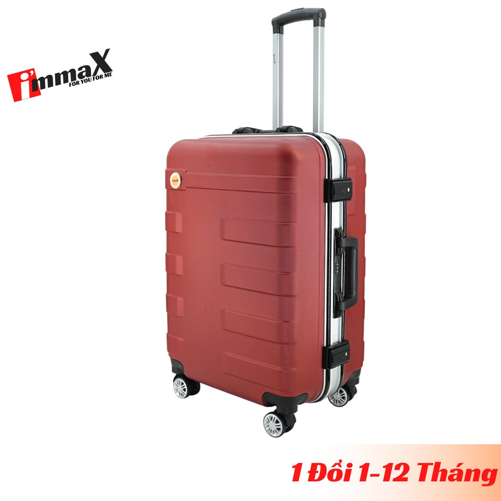 Bộ 2 vali nhựa khung nhôm nắp gập immaX A16 size 20inch + 24inch bảo hành 2 năm, 1 đổi 1 năm đầu tiên