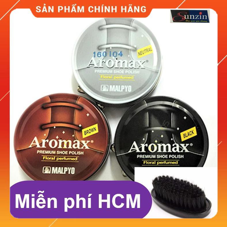 HCM-Xi Giày AROMAX Hàn Quốc Tặng kèm bàn chải / bảo vệ và làm bóng bề mặt da. có 2 màu ĐEN & NÂU