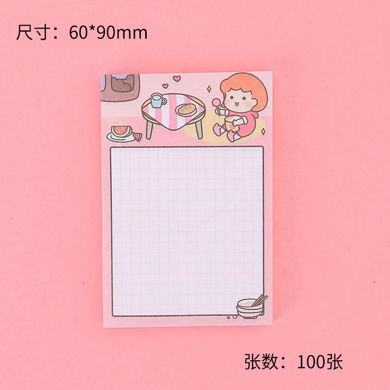 SET 100 TỜ GIẤY NOTE HOẠ TIẾT SIÊU DỄ THƯƠNG