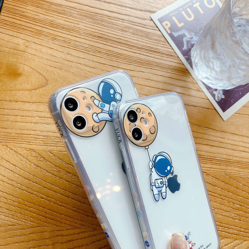 Vỏ điện thoại di động trong suốt hoạt hình chống rơi bao gồm tất cả trí thun ngắn tay | BigBuy360 - bigbuy360.vn