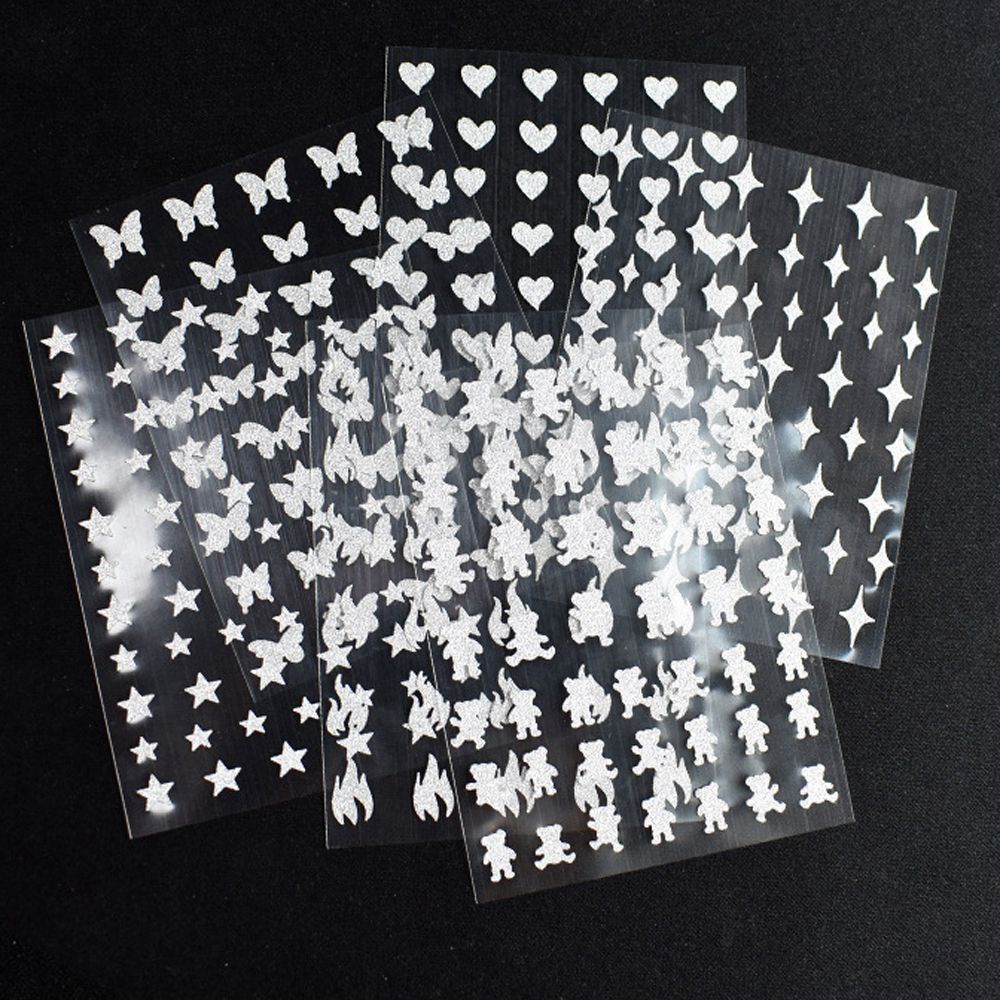 [Hàng mới về] Miếng dán trang trí móng tay hình bướm/ gấu/ ngôi sao nhiều kiểu phong cách Hàn xinh xắn dành cho nữ