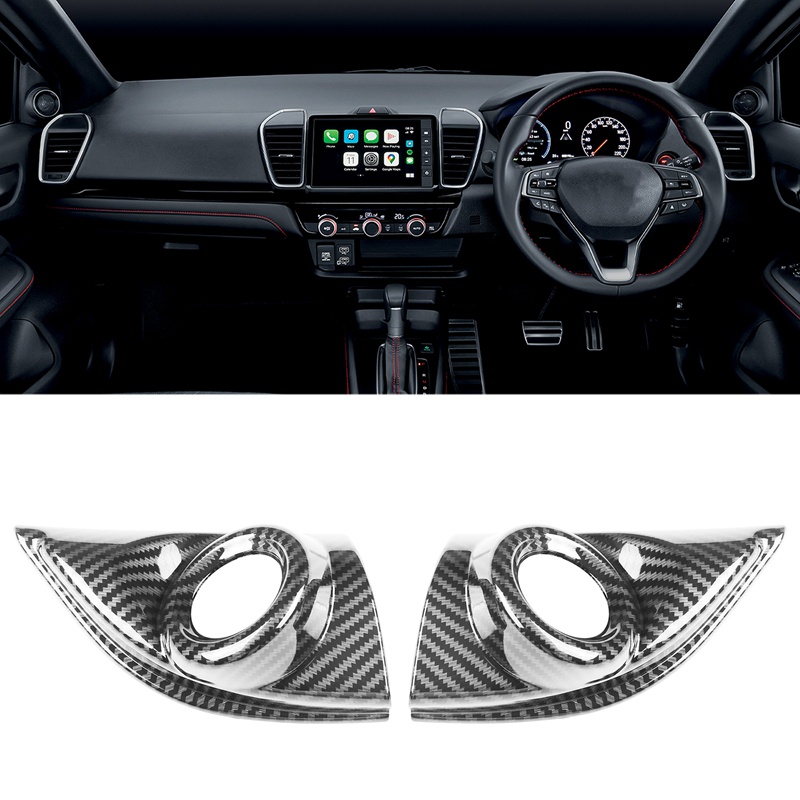 Miếng Dán Loa Phía Trước Bằng Sợi Carbon Cho Xe Hơi Honda City GN Hatchback 2020-2022