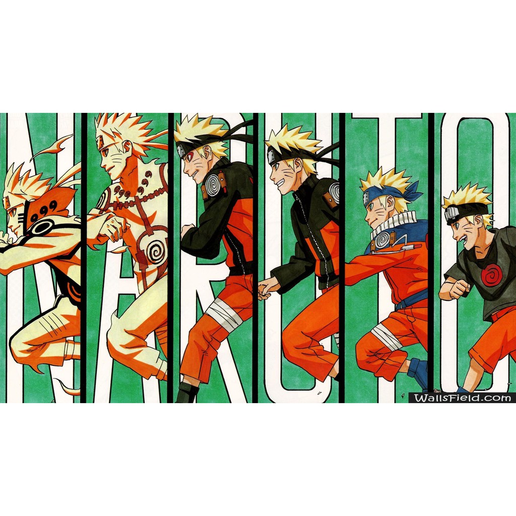 Poster Naruto Hình in bằng giấy cứng dùng để treo hoặc dán lên tường trang trí nhà phòng