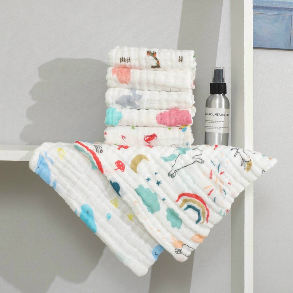 Set 5 Khăn Tam Giác, Khăn Xô 6 Lớp Kiluta Cho Bé Babibu - YXK