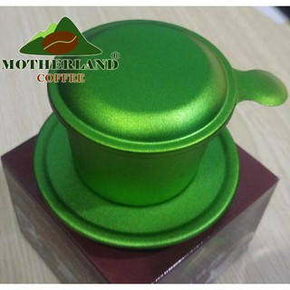 Phin pha cà phê màu xanh không logo