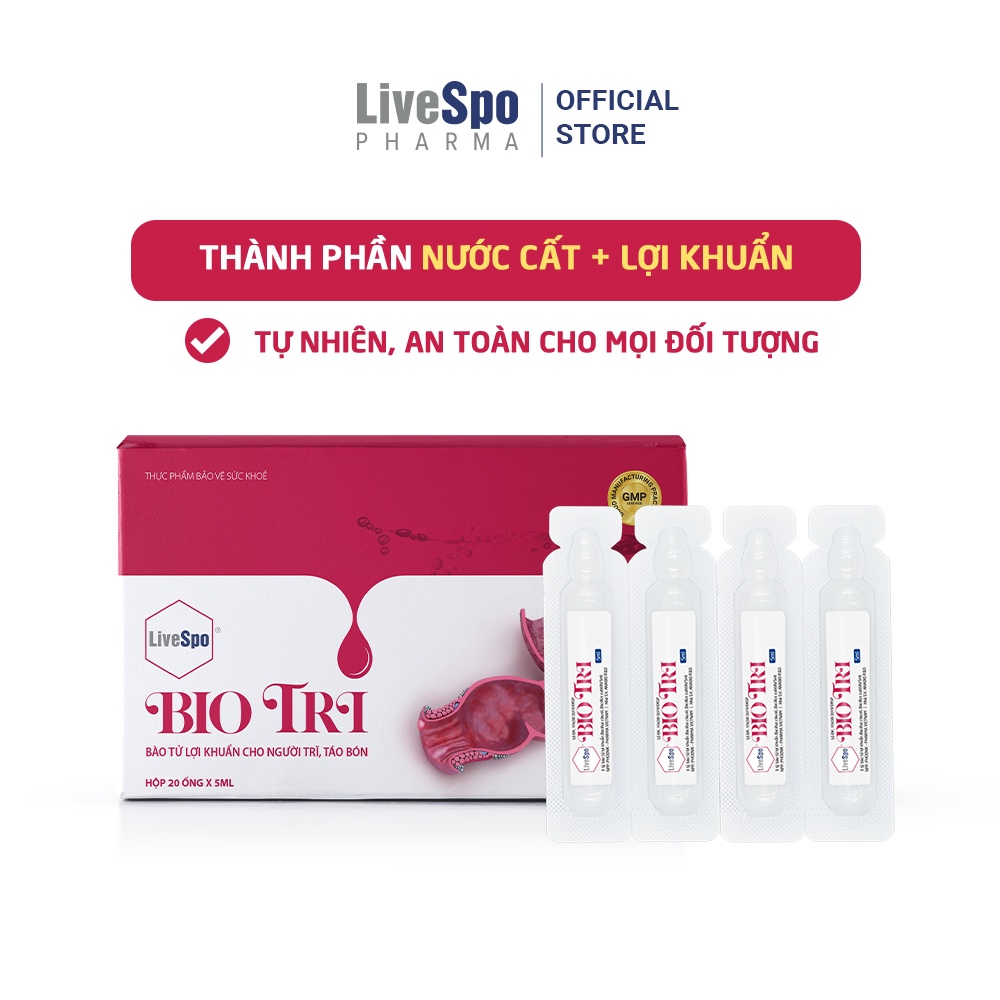 Livespo Biotri- Giảm vùng tổn thương búi trĩ - Dạng uống (20 ống x 5ml)