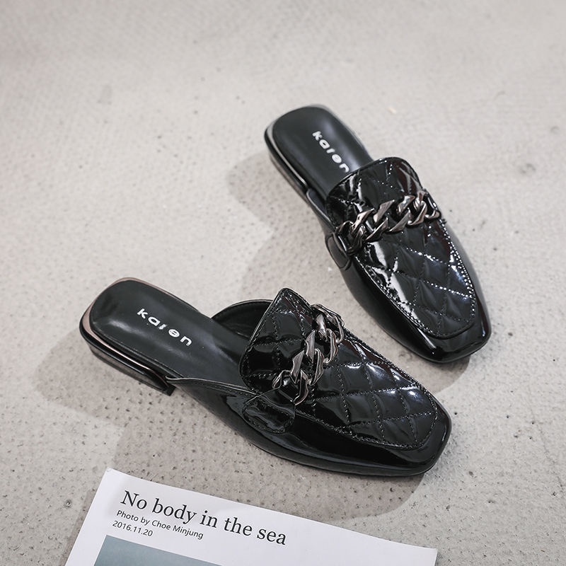 Dép Bít Mũi Da Mềm Thời Trang Mùa Hè Cho Nữ Size 35-43 / 41 / 42