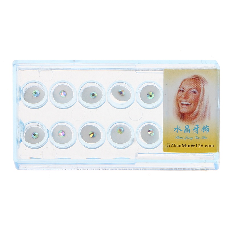 Bộ 10 Đá Pha Lê Trang Trí Răng Đường Kính 2mm