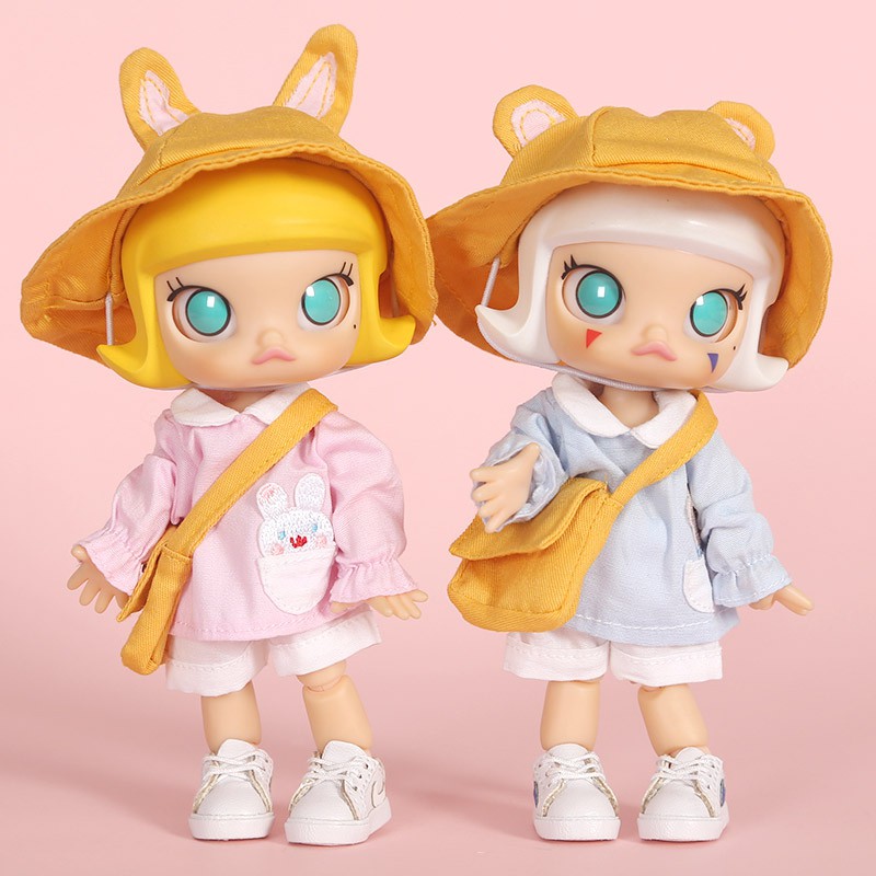 (Mua) ob11wa quần áo Thỏ gấu cub mẫu giáo thiết lập Molly búp bê quần áo GSC cơ thể 12 điểm bjd