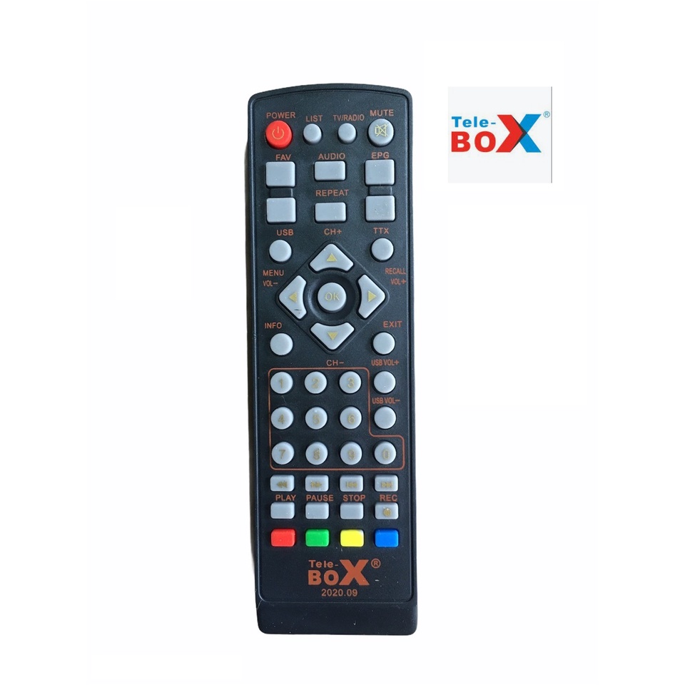 điều khiển đầu thu TELEBOX chất lượng cao-tặng kèm pin-remote đầu truyền hình telebox
